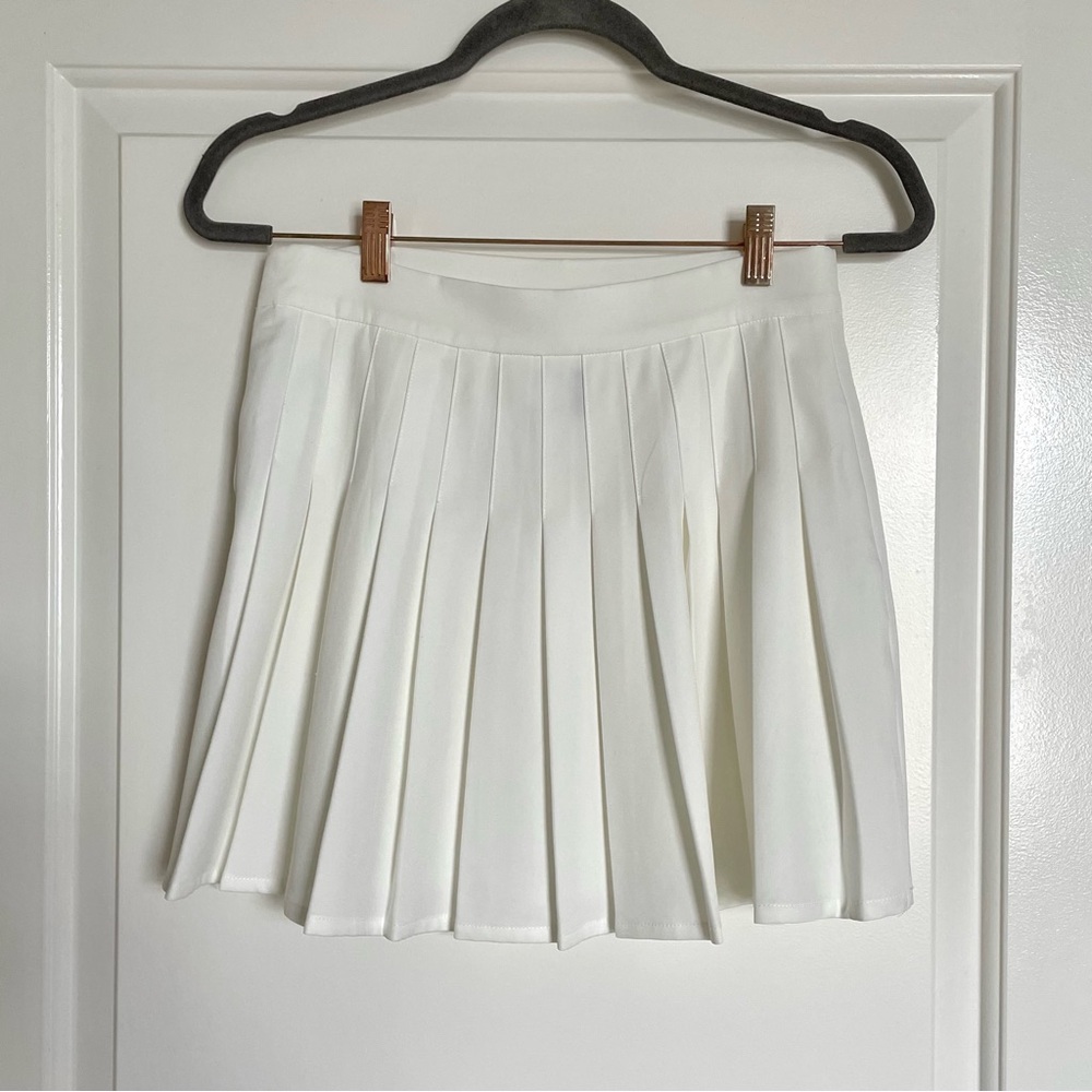 Princess Polly Pleated Tennis Skirt in White Size 4